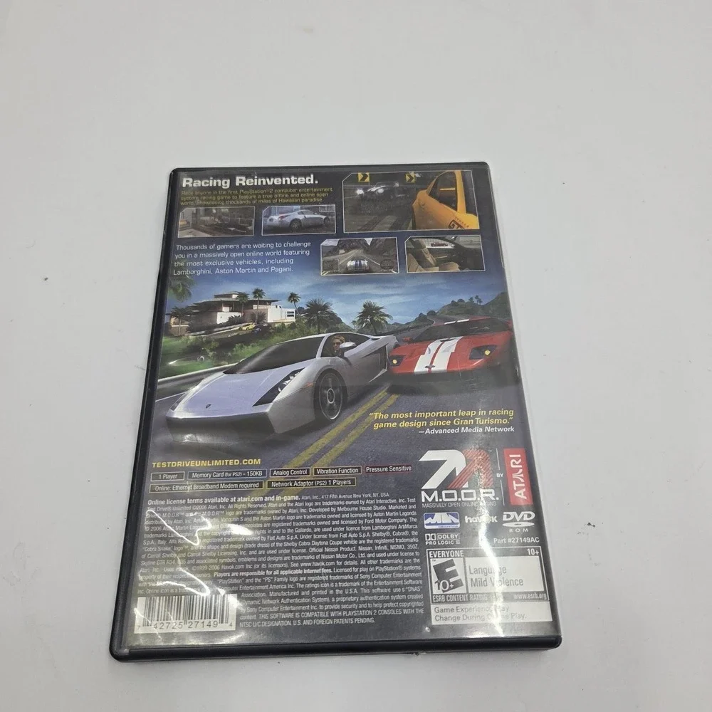 Test Drive Unlimited Sony PlayStation 2 PS2 Atari Black Label CIB Complete Map